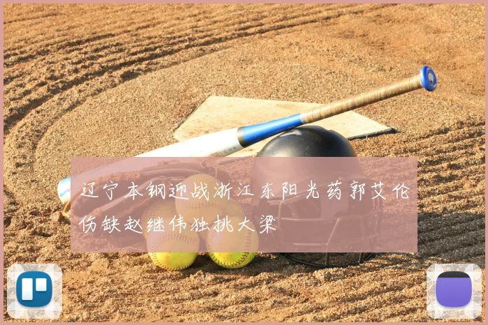 辽宁本钢迎战浙江东阳光药郭艾伦伤缺赵继伟独挑大梁