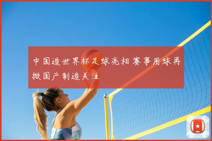 中国造世界杯足球亮相 赛事用球再掀国产制造关注