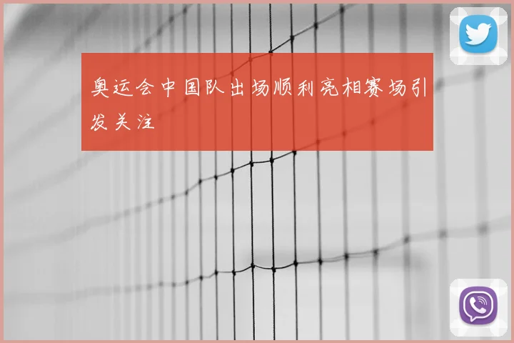 奥运会中国队出场顺利亮相赛场引发关注